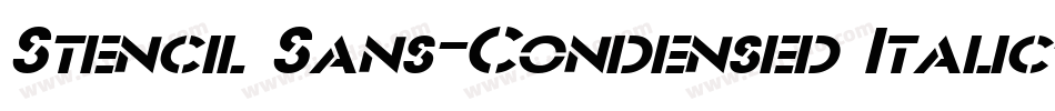 Stencil Sans-Condensed Italic字体转换